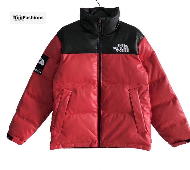 Replica Supreme The North Face Leather Nuptse Jacket 17FW – SOLD Buy Online With High Quality
