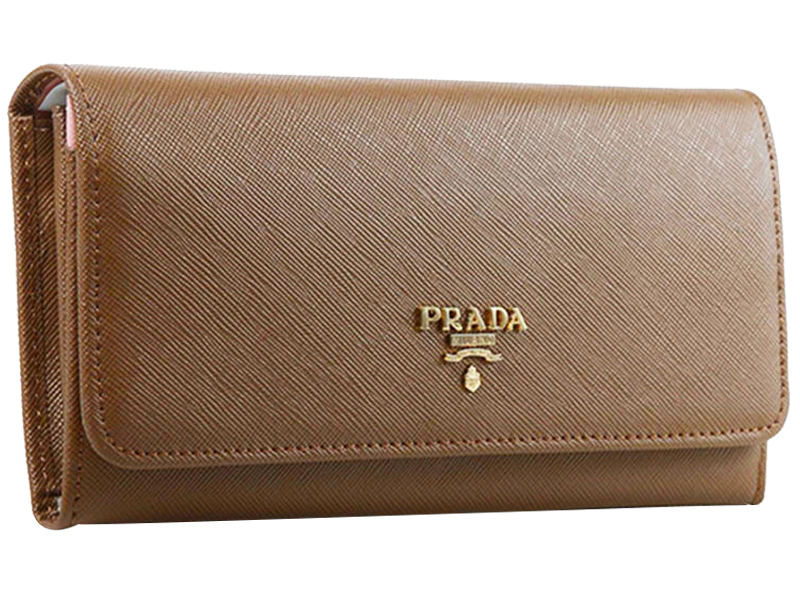 High Quality Replica Prada Saffiano Leather Wallet Brown Cheap Sale online ,Fake bags Outlet