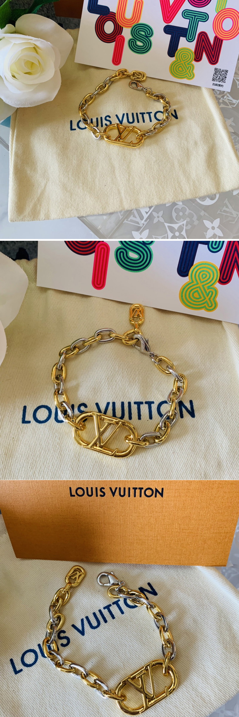 Louis Vuitton M00622 Everyday Chain LV bracelet Replica sale online ,buy  fake bag