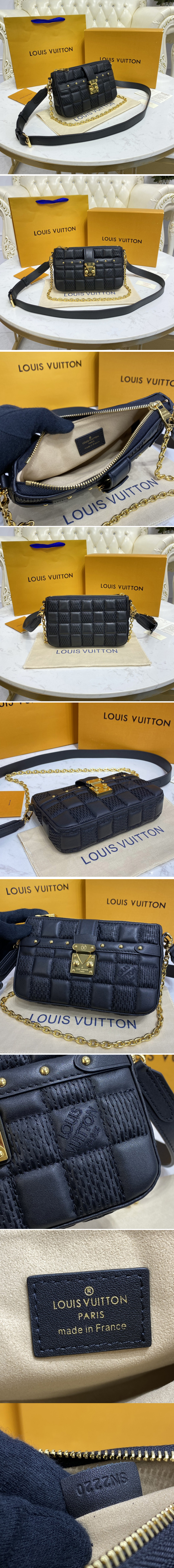 Louis Vuitton Pochette Troca Damier Quilt Black