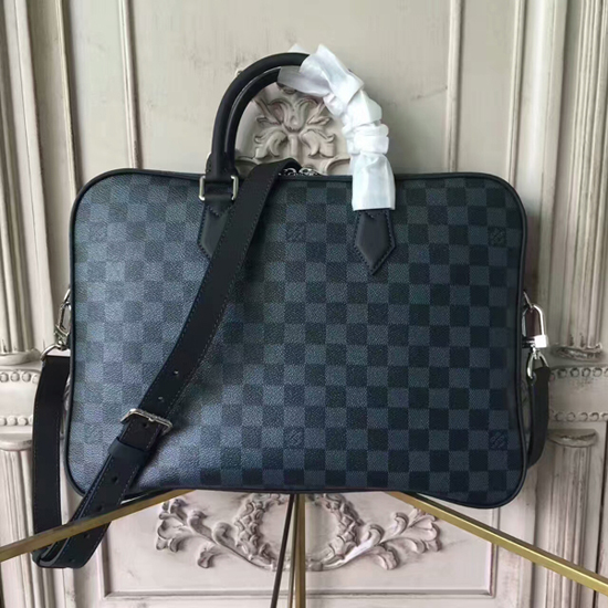 Louis Vuitton N63298 Dandy Briefcase Damier Cobalt Canvas