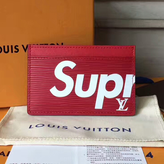 Louis Vuitton x Supreme Porte Carte Simple Card Holder M67712 Epi Leather