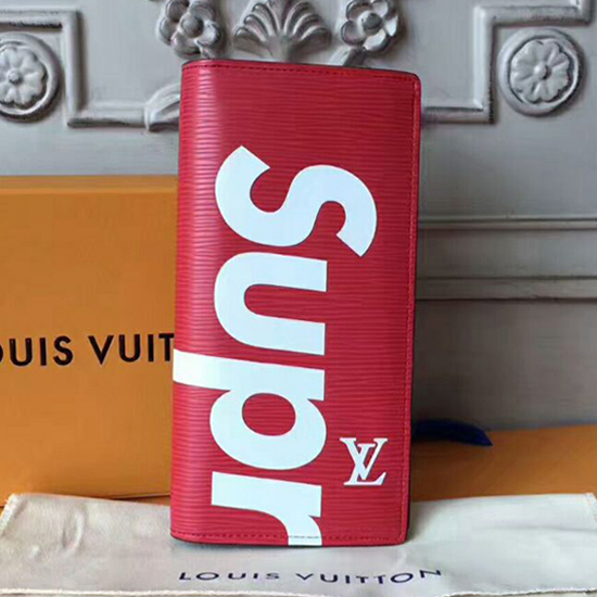 Louis Vuitton x Supreme Brazza Wallet M67719 Epi Leather