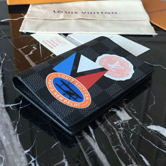 Louis Vuitton Pocket Organizer N64440 Damier Graphite Stickers