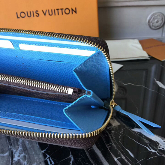 Louis Vuitton Clemence Wallet N64425 Damier Ebene Canvas