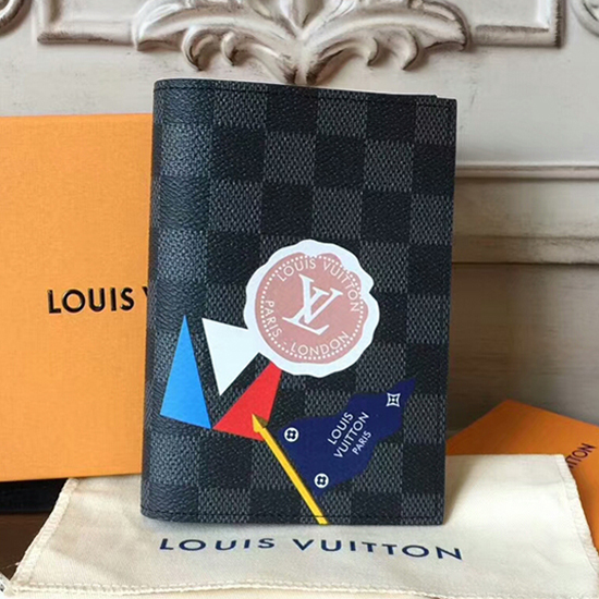 Louis Vuitton Passport Cover N61701 Damier Graphite Canvas