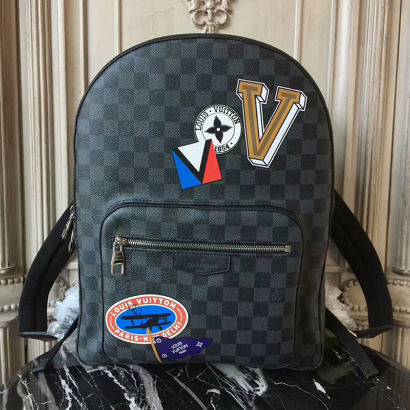 Louis Vuitton Josh Backpack N64424 Damier Graphite Canvas