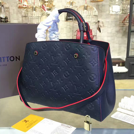 Louis Vuitton M42746 Montaigne MM Tote Bag Monogram Empreinte Leather