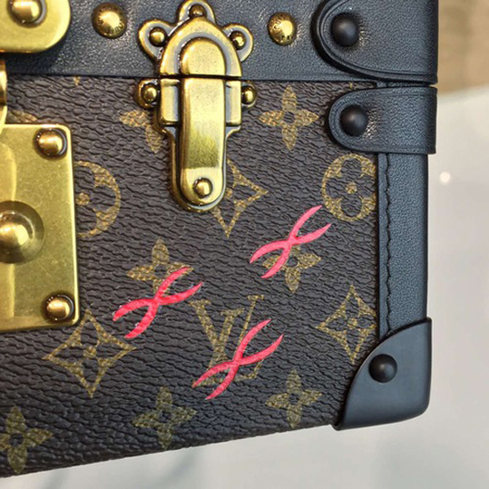 Louis Vuitton M40273 Petite Malle Crossbody Bag Monogram Canvas