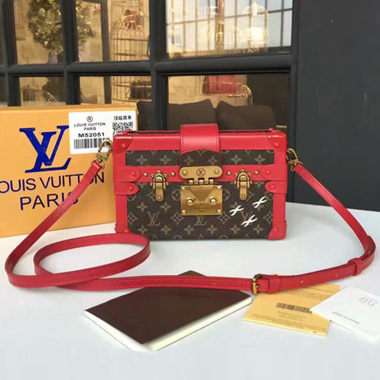 Louis Vuitton M40274 Petite Malle Crossbody Bag Monogram Canvas