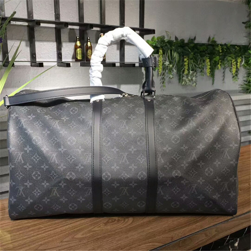 Louis Vuitton Monogram Eclipse Canvas and Leather Keepall