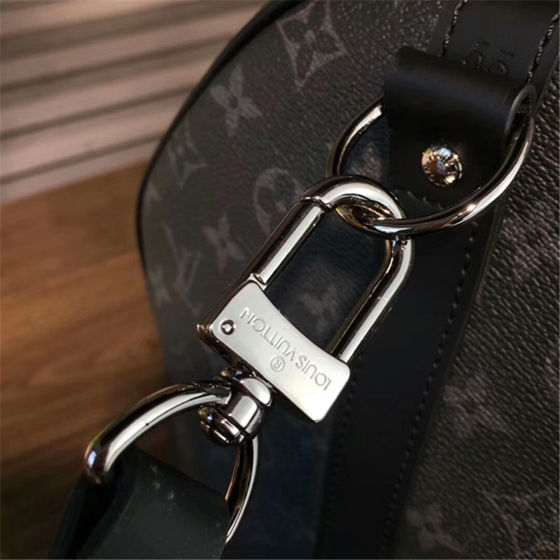 Louis Vuitton M40605 Keepall 55 Bandouliere Duffel Bag Monogram Eclipse Canvas