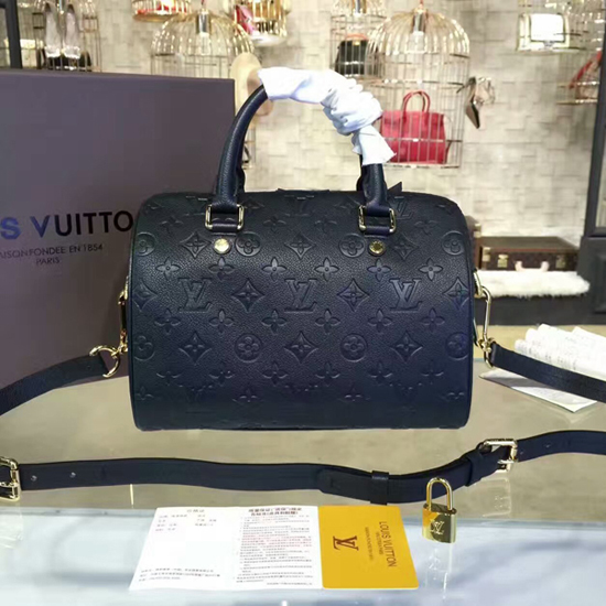 Louis Vuitton M40762 Speedy 25 Tote Bag Monogram Empreinte Leather