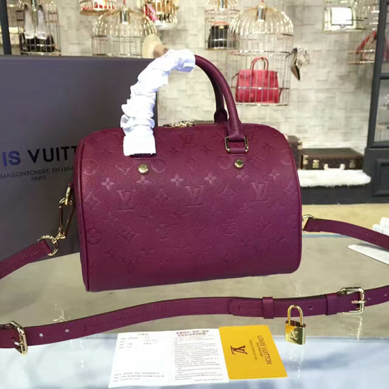 Louis Vuitton M40764 Speedy 25 Tote Bag Monogram Empreinte Leather