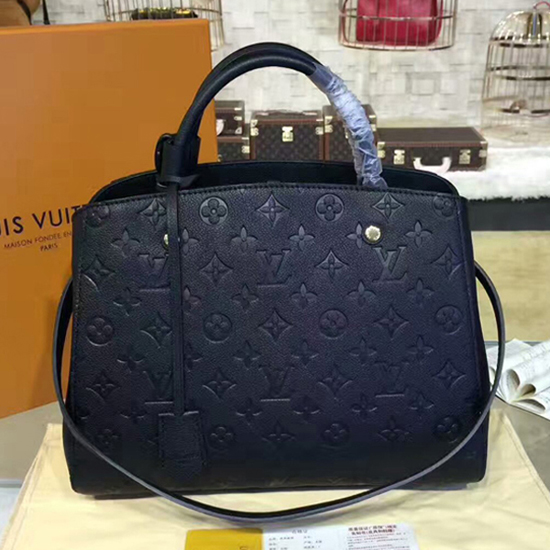 Louis Vuitton M41048 Montaigne MM Tote Bag Monogram Empreinte Leather