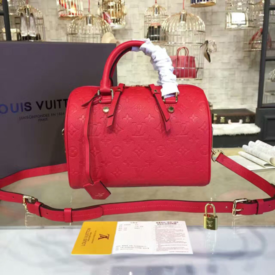 Louis Vuitton M41187 Speedy 25 Tote Bag Monogram Empreinte Leather