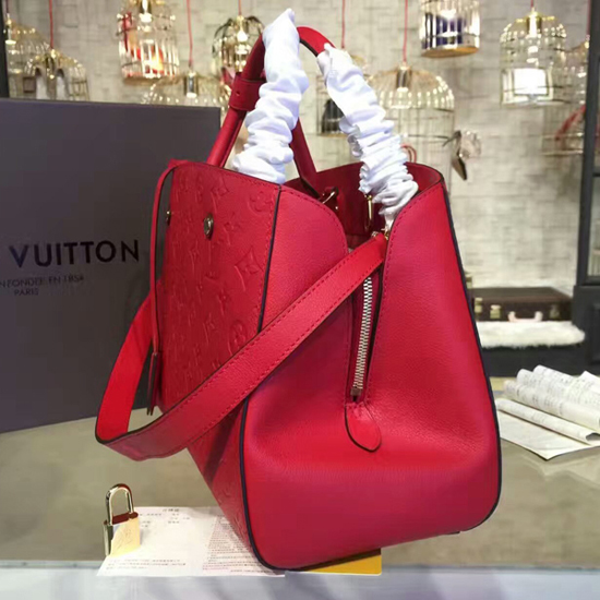 Louis Vuitton M41194 Montaigne MM Tote Bag Monogram Empreinte Leather