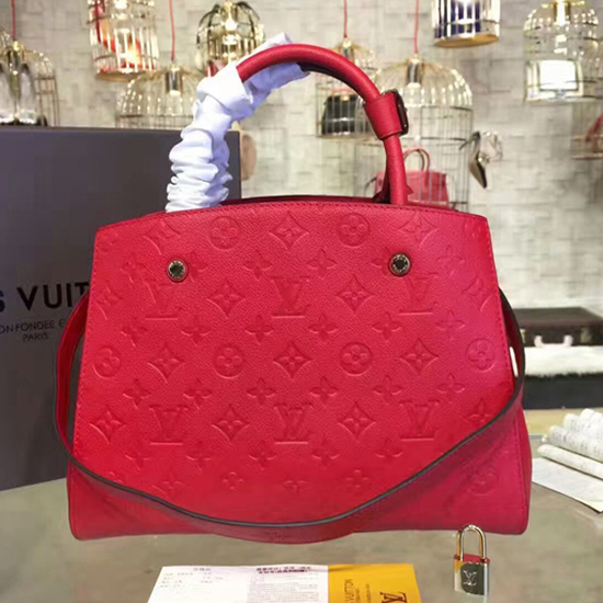 Louis Vuitton M41194 Montaigne MM Tote Bag Monogram Empreinte Leather