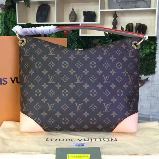 Louis Vuitton M41623 Berri PM Hobo Bag Monogram Canvas