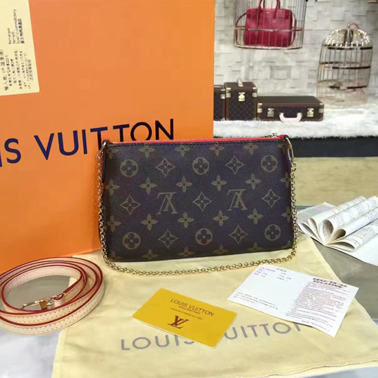 Louis Vuitton M41638 Pallas Clutch Crossbody Bag Monogram Canvas