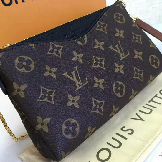 Louis Vuitton M41639 Pallas Clutch Crossbody Bag Monogram Canvas
