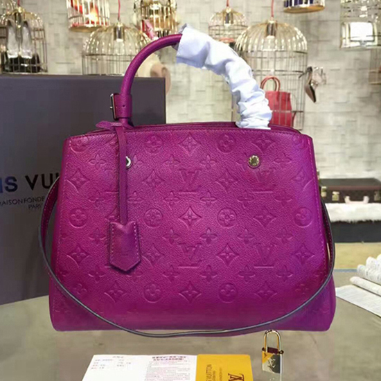Louis Vuitton M41675 Montaigne MM Tote Bag Monogram Empreinte Leather