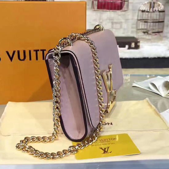Louis Vuitton M42627 Chain Louise MM Crossbody Bag Calfskin Leather