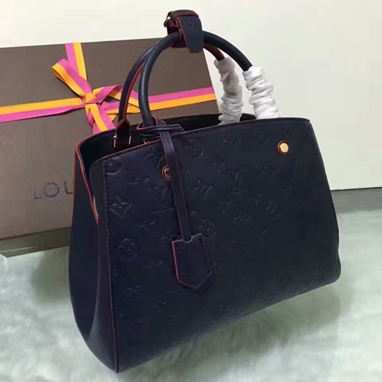 Louis Vuitton M42747 Montaigne BB Tote Bag Monogram Empreinte Leather
