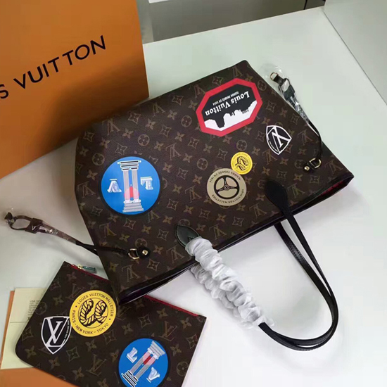 Louis Vuitton M42844 Neverfull MM Shoulder Bag Monogram Canvas