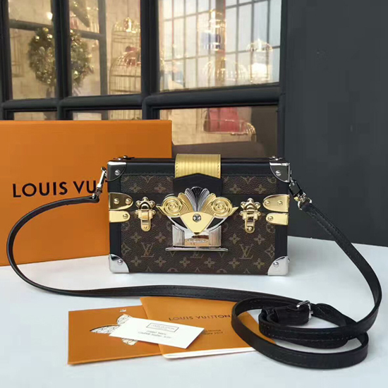 Louis Vuitton M44097 Petite Malle Crossbody Bag Monogram Canvas