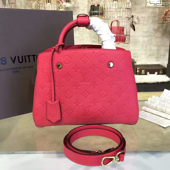 Louis Vuitton M50038 Montaigne BB Tote Bag Monogram Empreinte Leather