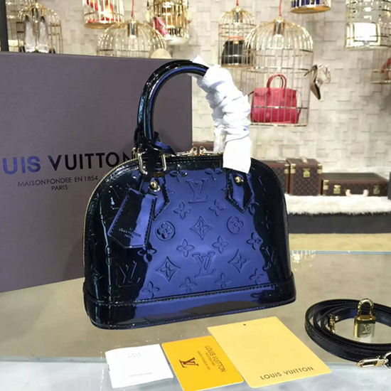 Louis Vuitton M50418 Alma BB Tote Bag Monogram Vernis