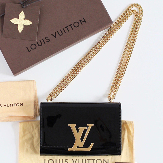 Louis Vuitton M50433 Chain Louise MM Crossbody Bag Monogram Vernis