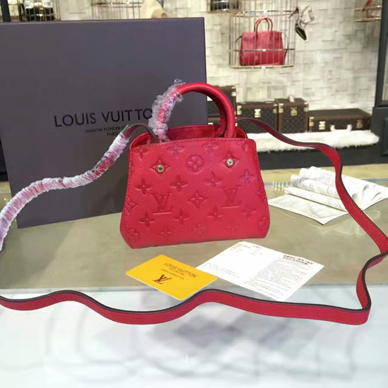 Louis Vuitton M50865 Nano Montaigne Tote Bag Monogram Empreinte Leather