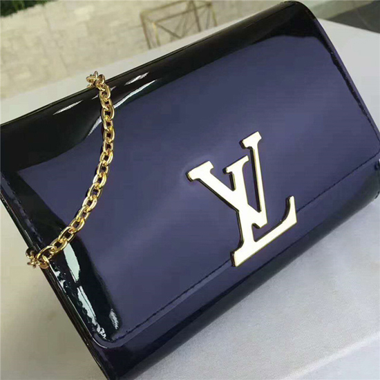 Louis Vuitton M51601 Louise Chain PM Crossbody Bag Monogram Vernis