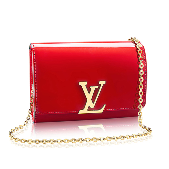 Louis Vuitton M51602 Louise Chain PM Crossbody Bag Monogram Vernis