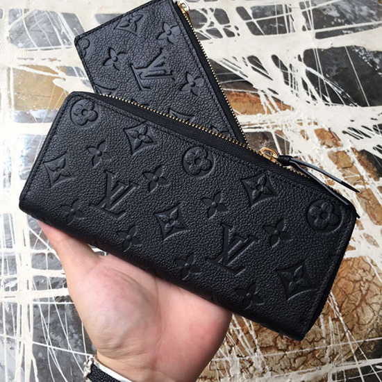 Louis Vuitton Sarah Wallet in Black Monogram Empreinte Leather
