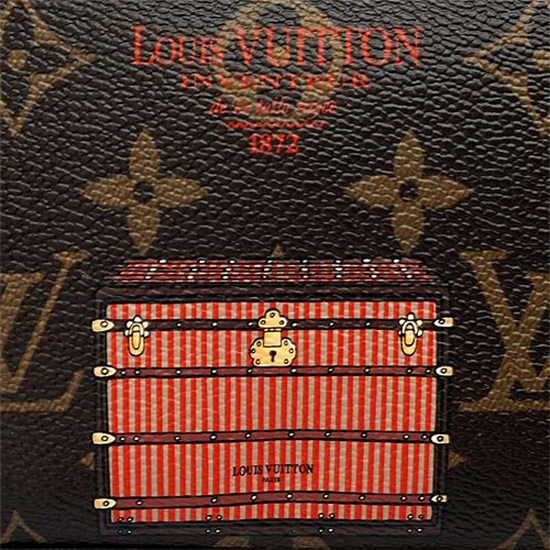 Louis Vuitton M60417 Mini Pochette Accessoires Trunks & Lock Monogram Canvas