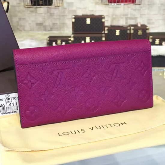 Louis Vuitton M61411 Sarah Wallet Monogram Empreinte Leather