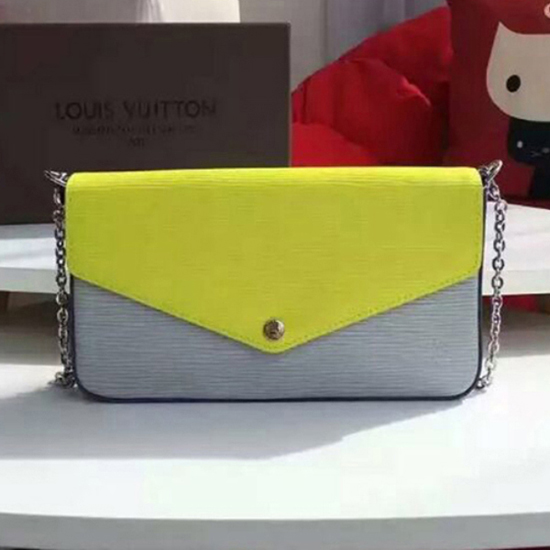 Louis Vuitton M61753 Pochette Felicie Chain Wallet Epi Leather