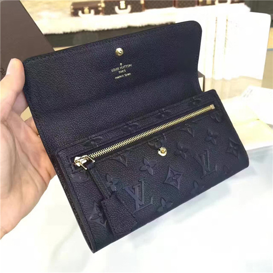 Louis Vuitton Black Monogram Empreinte Leather Pont Neuf Wallet