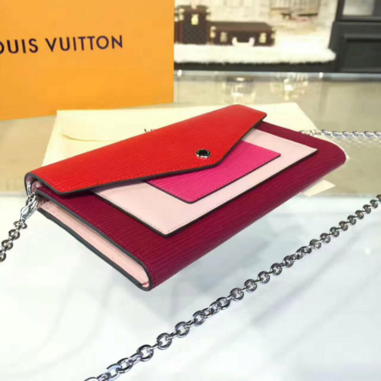 Louis Vuitton M62252 Chain Wallet Epi Leather