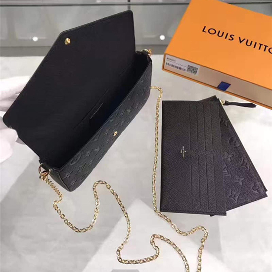 Louis Vuitton M64064 Pochette Felicie Chain Wallet Monogram Empreinte Leather