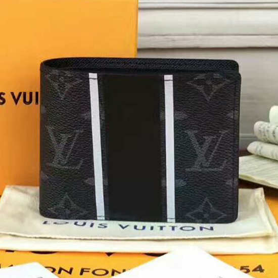 Louis Vuitton M64439 Multiple Wallet Monogram Eclipse Canvas