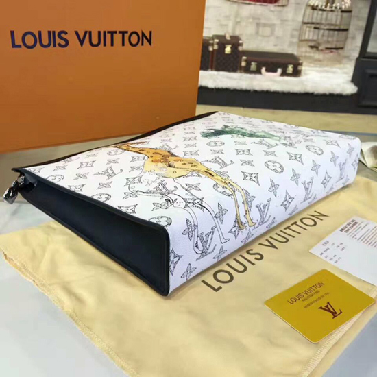 Louis Vuitton M66649 Pochette Voyage GM Monogram Coated Canvas