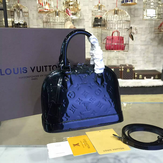 Louis Vuitton M90063 Alma BB Tote Bag Monogram Vernis