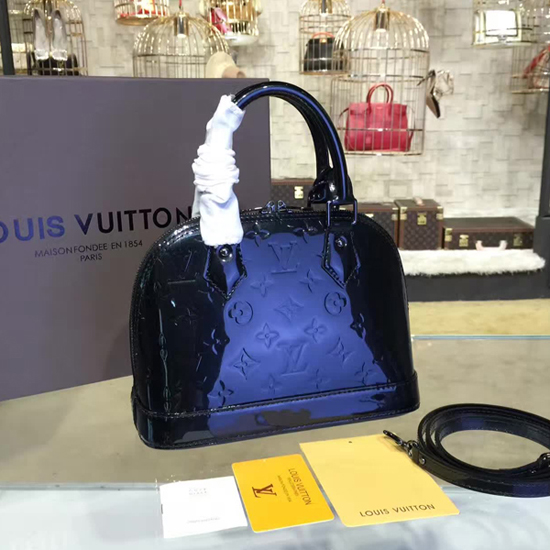 Louis Vuitton M90063 Alma BB Tote Bag Monogram Vernis