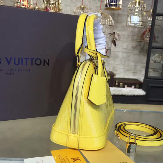 Louis Vuitton M90104 Alma BB Tote Bag Monogram Vernis