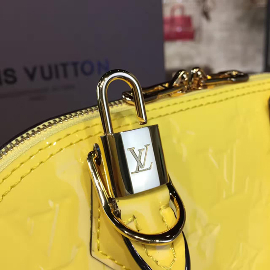 Louis Vuitton M90104 Alma BB Tote Bag Monogram Vernis