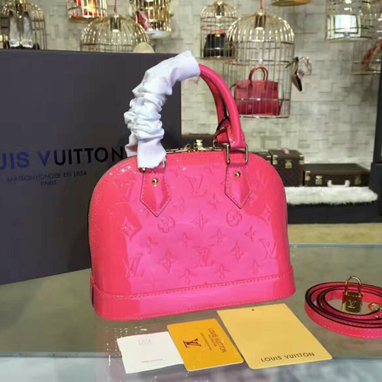 Louis Vuitton M90976 Alma BB Tote Bag Monogram Vernis